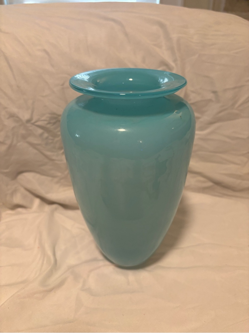 Tiffany & Co. Glossy Turquoise Glass Vase